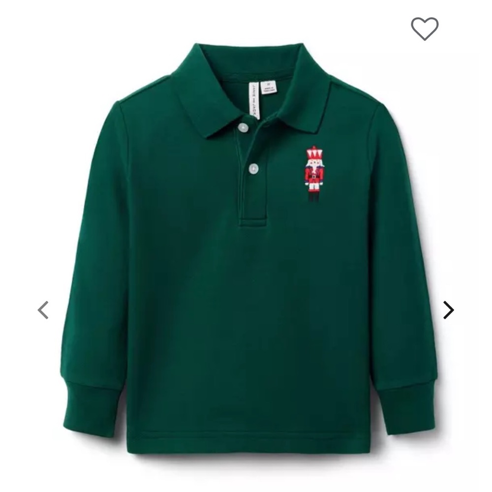 NWOT Janie and Jack NUTCRACKER PIQUE POLO, 4T